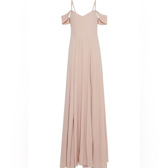 Reformation Poppy Maxi Dress Off Shoulder Gown. Champagne Nude Size 2 - Picture 5 of 16